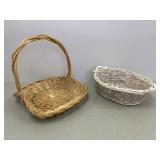 TWO SMALL WICKER BASKETS