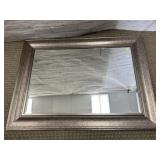 MODERN PLASTIC FRAMED BEVELED MIRROR