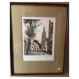 EUROPEAN LITHO CHURCH IN BACKGROUND