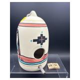 SOUTH WESTERN HAND PAINTED CLAY BIRD HOUSE