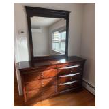 MAHOGANY COLOUR DRESSER WITH MIRROR