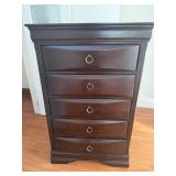 MAHOGANY COLOUR 5 DRAWER HIGHBOY DRESSER
