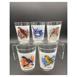 5 BIRD JUICE GLASSES