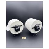 PAIR OF NOVELTY TOILET PAPER HOLDERS