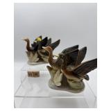 PAIR OF VINTAGE PORELAIN DUCK FIGURINES