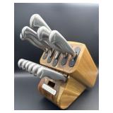 SET OF SABATIER KNIVES WITH BLOCK