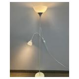 WHITE FLOOR LAMP WITH READING LIGHT