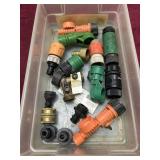 LOT OF GARDEN HOSE CONNECTORS/COUPLERS