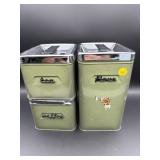 3 PIECE VINTAGE CANNISTER SET