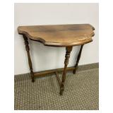 SMALL WOODEN HALF MOON TABLE