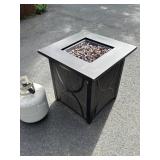 PROPANE FIRE TABLE WITH TANK WITH COVER