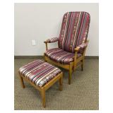 ARM CHAIR RECLINER WITH MATCHING STOOL