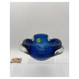 MCM BLUE ART GLASS BOWL