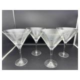 4 MARTINI GLASSES