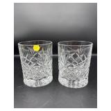 SET OF TWO CRYSTAL ON THE ROCK GLASSES