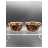 2 CLOISONNE NUT DISHES