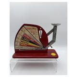 VINTAGE JIFFY-WAY RED METAL POULTRY SCALE
