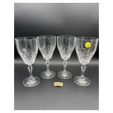 4 CRYSTL WINE GLASSES