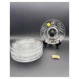 8 PINWHEEL CRYSTAL SIDE PLATES