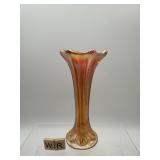 MARIGOLD CARNIVAL GLASS SWUNG VASE