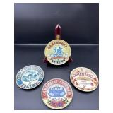 SET OF 4 CHEESE THEMED PLATES