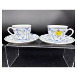 2 VINTAGE KAHLA TEACUPS AND SAUCERS