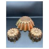 3 VINTAGE JELLY MOULDS
