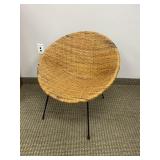 VINTAGE WICKER BUCKET CHAIR