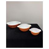 SET OF VINTAGE PYREX AUTUMN HARVEST BOWLS