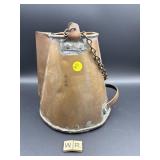 ANTIQUE COPPER HANGING KETTLE
