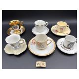 6 DEMITASSE CUPS AND SAUCERS