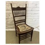 ANTIQUE PRESS BACK CHAIR