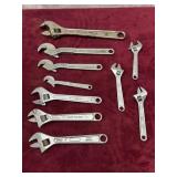 ASSORTMENT OF CRESCENT STYLE WRENCHES
