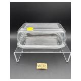 VINTAGE GLASS BUTTER DISH