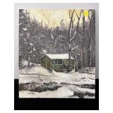 ORIGINAL OIL ON BOARD - TOMAHAWK CAMP
