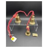 3 BRASS BELLS ON CORD