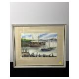ORIGINAL WATER COLOR - THE HARBOUR CAMDEN,MAINE