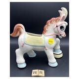 VINTAGE CERAMIC CIRCUS PONY NURSERY PLANTER