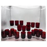 SET OF ARCOROC CAVALIER RUB RED GLASSES