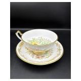 3 BONE CHINA TEA CUPS AND SAUCERS