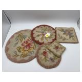 ASSORTMENT OF 5 CHETICAMP MATS