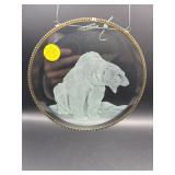 VINTAGE ETCHED CRYSTAL SUNCATCHER