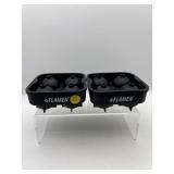2 SILICONE ROUND ICE MAKERS