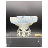 ANTIQUE 3 FOOTED OPALESCENT BOWL
