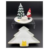 IKEA CANDLE HOLDER + CHRISTMAS TREE DISH