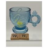ANTIQUE ATTERBURY GLASS CO -CHILD SWAN CUP