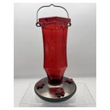 GLASS HUMMINGBIRD FEEDER