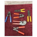 COLLECTION OF WIRE STRIPPERS AND CRIMPERS