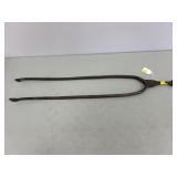 ANTIQUE HAND FORGED FIREPLACE TONGS
