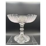 EAPG PEDISTAL COMPOTE SHELL & TASSEL PATTERN